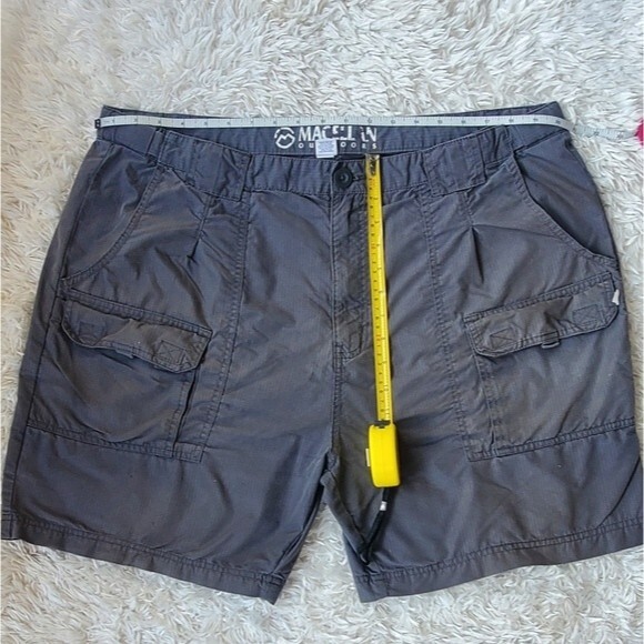 Mens grey gray Magellan Cargo Walking Hiking Casual Cargo Shorts 7" size 40 - Picture 8 of 10